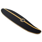 Yocaher Kicktail Blank Longboard Deck - Stained Black  deck Only 