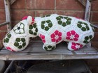 Large Crochet Hippo Flower Motif Amigurumi Handmade 24    Long Beautiful Hippo