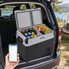 Compressor Cooler Car Refrigerator   Portable Freezer  53qt  50l  Dual Zone  App
