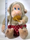 Vintage 1980   s Russ Berrie Chee Chee Baby Monkey     Plush   Pacifier     Red Diaper