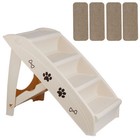 Foldable Light Weight Pet Dog Stairs Up To 100 Pounds 4 Steps W rubber Feet