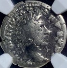 Emperor Marcus Aurelius Silver Denarius 161ad-180ad Ngc Graded Vg Roman Coin