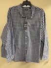 Izod Men s Button Down Long Sleeve Dress Shirt Skipper Blue Size 3xlt Big   Tall