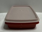 Vtg Tupperware Container Paprika Cold Cut Keeper 816-12   Lid 817-12 5x9 