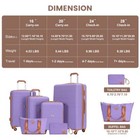 6 Piece Hardshell Luggage Set  Suitcase With Tsa Lock Spinner 