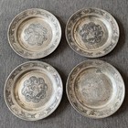 Fine Antique Persian Tinned Copper Plates Middle East Engraved Islamic Mughal 