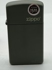 Vintage 1998 Zippo Logo Dark Green Matte Slim Zippo Lighter New B3