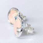 Tous Earrings 925 Silver Bear Design Pink Elegant Jewelry Accessories F395