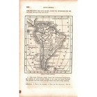 Map Of South America 1857 Copper Plate Engraved