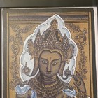 Handmade Buddhist Deity Painting From Burma 24  X 8 