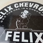 Vintage Chevrolet Sign - Service Gas Pump Chevy Felix The Cat Porcelain Sign