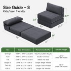 Folding Sofa Bed Convertible 4 In 1 Sleeper Chair Single Grey Guest Lounger
