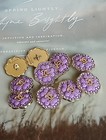 Lot Of 10  22mm Designer Button Pearl Chanel Button Replacement Gold Tone 