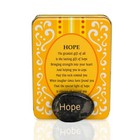 Decorative Metal Gift Box W poem   Inspirational Sentiment Stone - Hope
