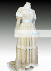 Victorian Edwardian 1900s Premium Lace Vintage Wedding Dress Bridal Gown 353