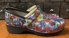 Women   s Dansko Lt Pro Flower Tooled Clogs Shoes Size 38   Us 7 5-8 New In Box
