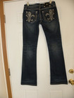 Miss Me Jeans Women   s Size 28 X 34 Mid-rise Boot Cut Rhinestone Embellished New