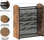 Wall File Organizer Wood Wall File Holder 6 Tier Hanging File Organizer 5 Pocket