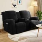 Waterproof Recliner Slipcovers Leaf Jacquard Recliner Chair Covers Stretch