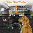 Dog Car Seat Cover For Back Seat waterproof Hammock With Mesh Window  Anti-scrat