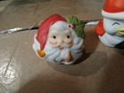 Vintage Napkin Rings Penguin And Santa Porcelan Christmas