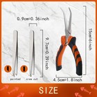 Fish Bone Pliers Tweezers 3pcs Deboning Tools For 6inch  Orange Silver