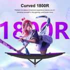 27 Inch Curved Monitor 100hz Computer Monitorfhd 1080p hdr 99  Srgb 1800r ves   
