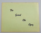 Vintage 1950s Grand Ole Opry Souvenir Program Booklet Lefty Frizzell Stringbean