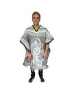 Xxxl Mexican Poncho   Pancho Villa   One Size   Gaban   Light Gray   White