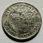 1920 Colombia 10 Centavos -  900 Silver - Km 196 1 - Low Mintage - Rare Find