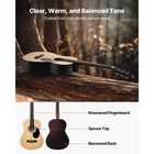 36 In Dreadnought Acoustic Guitar Natural Beginner Bundle With Gig Bag For Teen