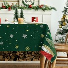 Horaldaily Christmas Tablecloth 60  84 Inch Rectangular Christmas Trees Green