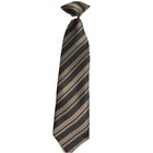 Pierre Cardin  Boys Black   Gold Strip 11    Long  Clipon Tie   Polyester