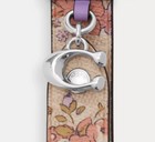 Coach Trigger Snap Bag Charm Floral Print Cas96 Keychain Key Fob