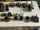 Lot Various Cameras And Lens  Parts Or  Untested As Is
