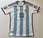 Lionel Messi Argentina Printed Signed  2022 Adidas Fifa World Cup Jersey
