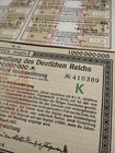 Germany 1924 Milliarde 1 Billion Mark Treasury 4 Coupons Loan Bond Stock Share