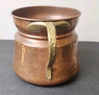 Vintage Solid Hammered Copper Pot  Pitcher  Jug  Cauldron  Rustic Turkish Made
