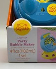 New Sun Squad Kids Blue Yellow Light-up Bubble Maker Machine Outdoor Toy - 4 Oz