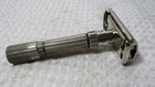 Vintage 1959 Gillette Adjustable E-3 Fat Boy Safety Razor Double Edge Nice