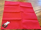 Christmas Holiday Napkin Or Tablecloth  17 In Square Red W Embroidered Candles