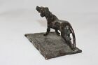 Antique Signed Bronze Hunting Dog Sculpture Figurine Paperweight L  Licks