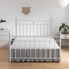 Bed Skirt Queen Size Ruffled Bed Skirt With Split Corners  14 Inch Drop Dust Ruf