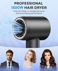 Professional Ionic Hair Dryer  160000 Rpm  Low Noise  Fast Drying  Black