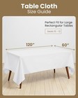 Utopia Kitchen Rectangle Table Cloth 2 Pack  60x120 Inches  White  Tablecloth   