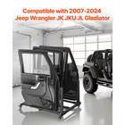 Jeep Door Storage Cart  4 Doors Moveable Storage Cart Rack With Thickened Rubber