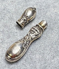 Antique Victorian French Sterling Silver Sewing Needle Case Satyr Devil Demon