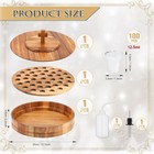 Zhehao 1 Set Wood Communion Holy Trays For 13 8   Dark Brown