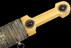 Antique Fine Imperial Russian Azerbaijan Rubies   Silver Jeweled Kinjal Dagger 