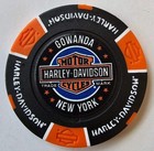 Gowanda Harley-davidson  ny  Full Color Black orange Poker Chip